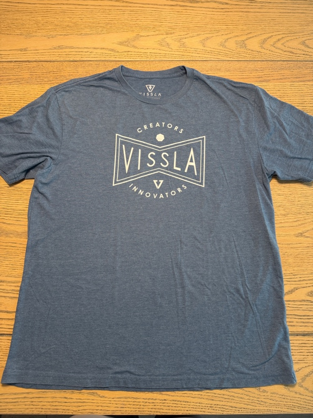 VISSLA Navy Blue Logo Short Sleeve Tee